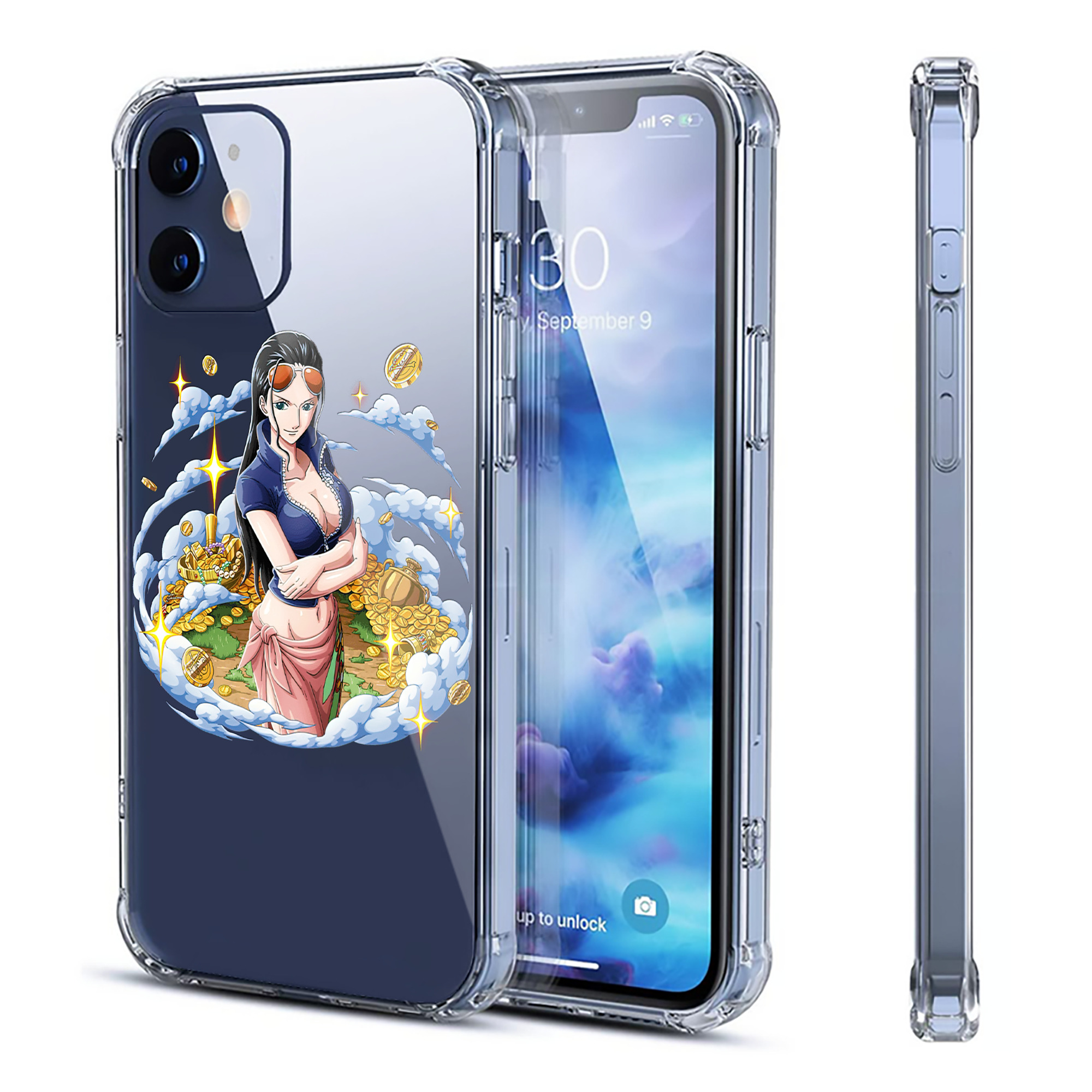 （画像用） ワンピース ニコ・ロビン ONE PIECE Nico Robin 【iPhone 12シリーズ対応】透明スマホケース（クリアソフトケース）